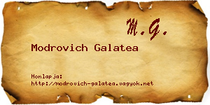Modrovich Galatea névjegykártya